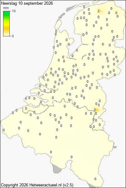 Neerslag 10 september 2026