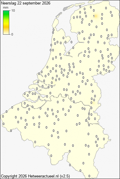 Neerslag 22 september 2026