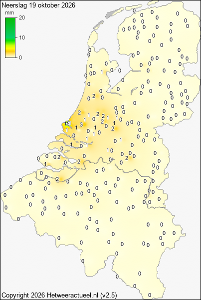 Neerslag 19 oktober 2026