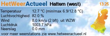 het weer in Hattem (west)