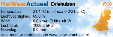 het weer in Driehuizen