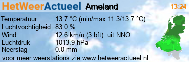 het weer in Ameland