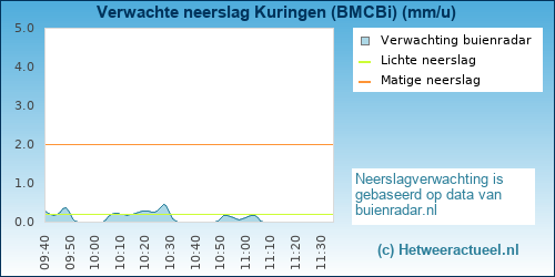 neerslag verwachting Kuringen (BMCBi)