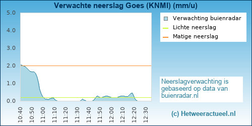 neerslag verwachting Goes (KNMI)