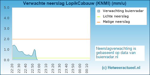neerslag verwachting LopikCabauw (KNMI)