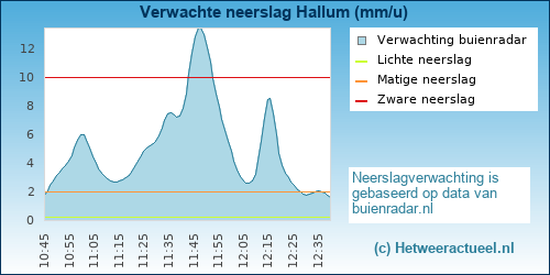neerslag verwachting Hallum