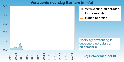 neerslag verwachting Bornem