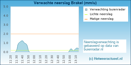 neerslag verwachting Brakel (BMCBi)