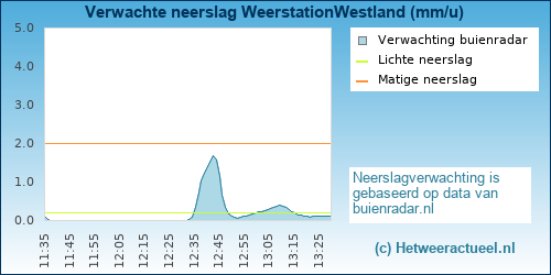 neerslag verwachting Westland (Naaldwijk)